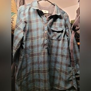 Legendary Whitetails Women's Firelight Popover Flannel Tunic, Green Teal XXL